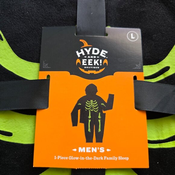 NWT HIDE & EEK ( L-Men's) 1 Pc. Glow in the Dark Pajama's or Costume - Picture 4 of 5